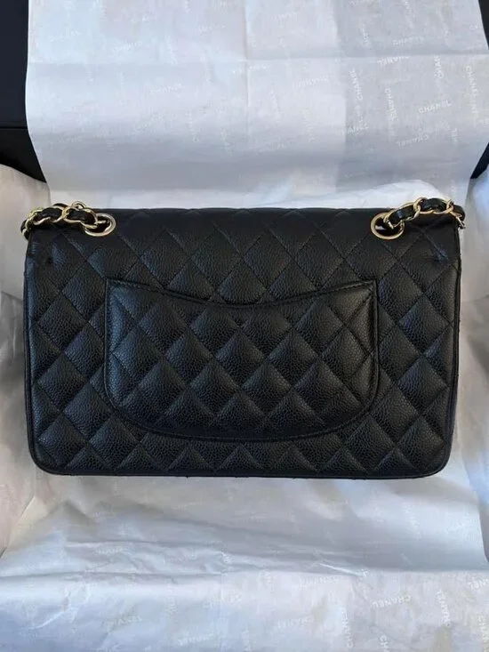 CHANEL Classic Medium Quilted Caviar Black GHW - Picture 3 of 11